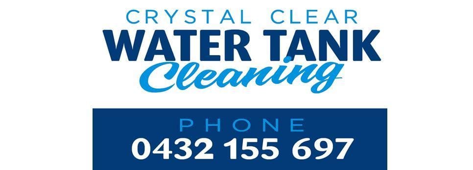 Crystal Clear Water Tank Cleaning logo banner and phone